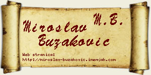 Miroslav Buzaković vizit kartica